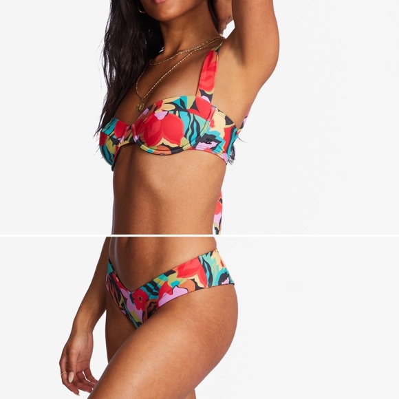 Billabong π΄ Floral Underwire Bikini Top | Reversible Fiji Bottoms - Picture 9 of 16